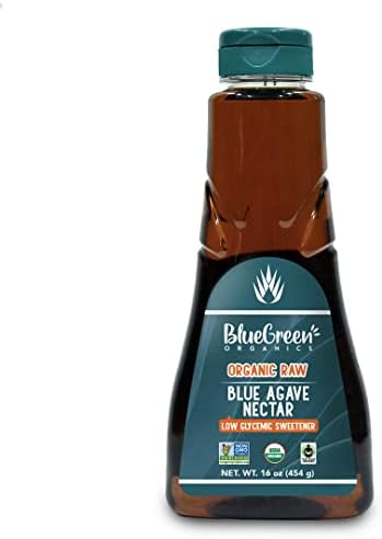 Blue Green Agave Organic Nectar, Raw Blue, 16 Ounce