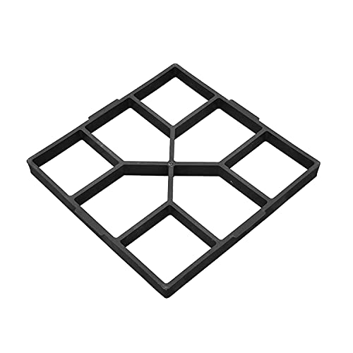 Rotemion D.I.Y. Gehweg Pflasterform Kopfsteinpflaster Pflastermacher Pflasterform 39x39x4cm Kunststoff Pflasterschablone, Schwarz Cover