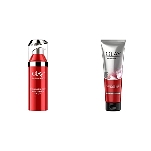 Image of Olay Day Cream Regenerist Microsculpting Spf 30, 50G And Face Wash Regenerist Exfoliating Cleanser, 100G