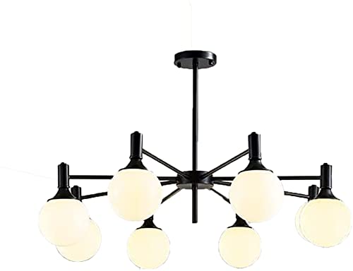 Lustre magic bean noir anti-éblouissement suspension verre pour éclairer grand salon