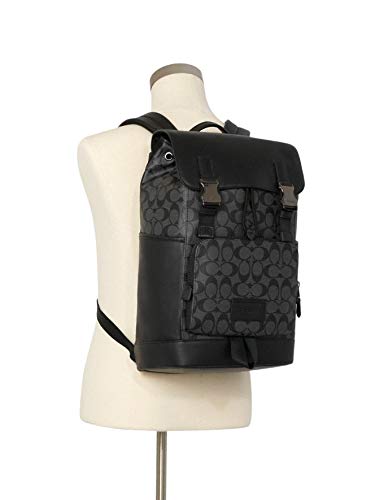 Coach Track Backpack In Signature Canvas (Black) #TOP3