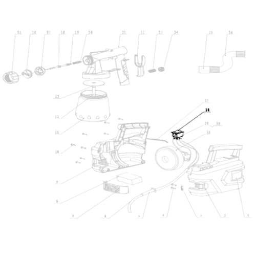 Parceiro das Peças, Kit com 3un Interruptor Botão Chave Liga Desliga Compatível com Pistola de Pintu