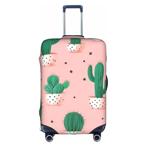 Cactus Print Protective Suitcase Cover Washable Travel Luggage Protector with Concealed Zipper