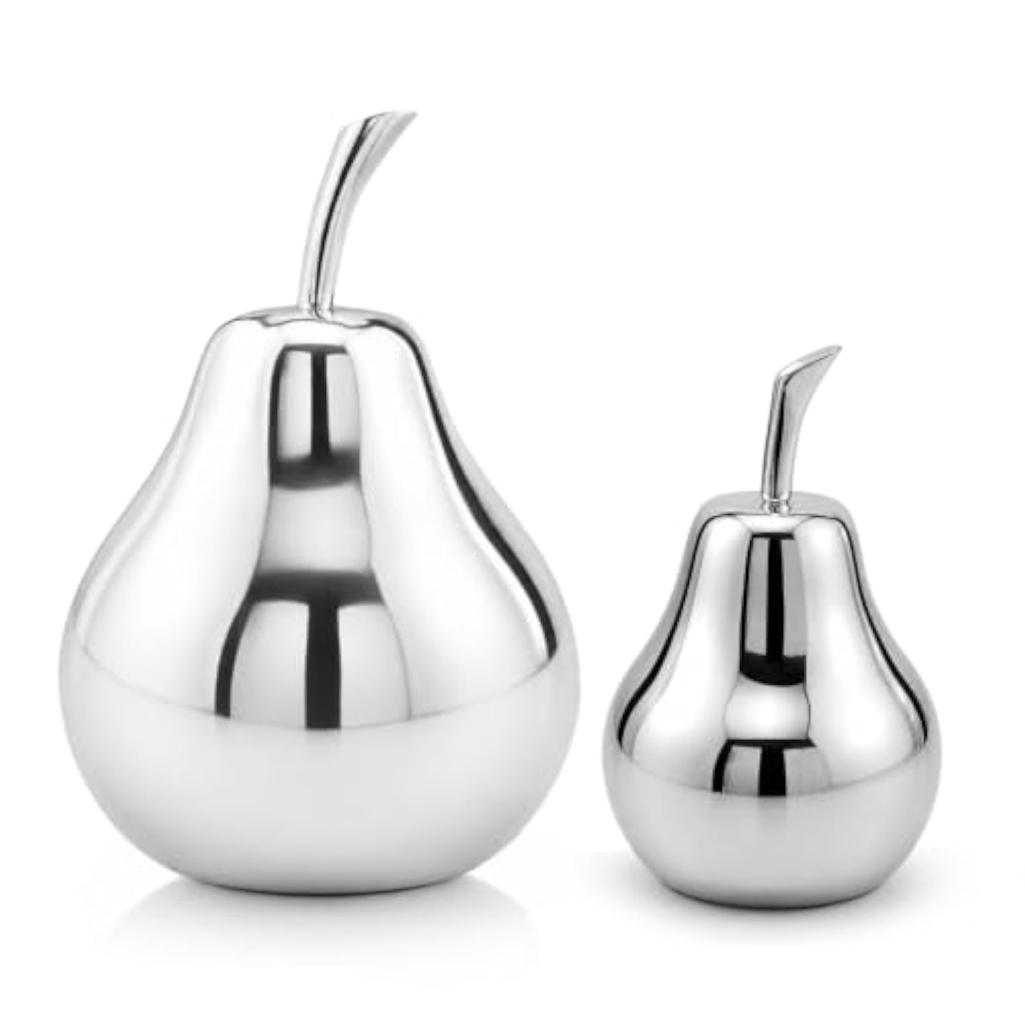 SM Small Pearl Polished Pear, Silver Tabletop Décor