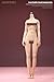 Fremego 1/6 Scale Female Body, Young Girl Narrow Shoulders Small Bust Super Flexible Seamless Action Figure Body with Detachable Feet Collection (JOQ-19B-BS Suntan Skin)