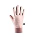 keynoyin Thickened Winter Cycling Sports Gloves, Warm and Windproof Sports Touch Screen Gloves - Pink - one Size