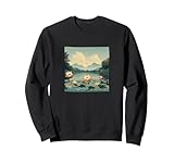 Serene Lake With Lily Pads Landscape Vintage Merch