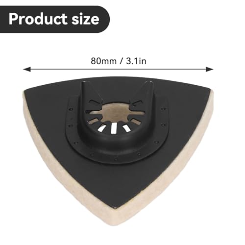Image of Agatige 5PCS Felt Polishing Pad, 3.1 Inch Wool Polishing Buffing Pad with Alloy Steel Base, Glass Polishing Pads Oscillating Multitool Felt Polishing Pad with Universal Fit System for Rotary Tools