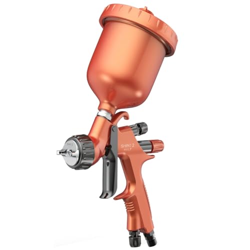Image of Painter HVLP Gravity Spray Gun Shine-2 Non-Drip Paint Cup 600 ml Capacity with 1.3 mm Nozzle