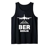 Aeropuerto ber Berlín, Alemania Avión aterrizando en Pista Camiseta sin Mangas