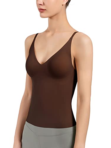 Women's Fit Camisole with Built in Bra - Spaghetti Straps