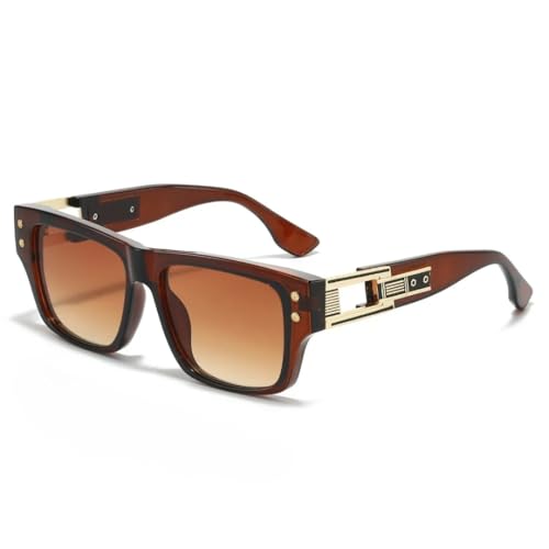 Lunettes de soleil léopard UV400 pour femme et homme avec monture rétro chic