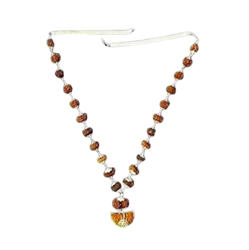 1 21 Mukhi Indrani Indrakshi Rudraksha Mala Original Nepal Rudraksha Pendant Rudraksha Pure Wearing Mala & Pooja Gauri Shankar & Ganesha Best All Mukhi Rudraksha Mala Lab Certified by Feel Touch Mart