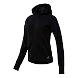 Schwarz Reebok Damen One Series Cotton Full-Zip Trainingsjacke Schwarz, Dunkelgrau Jacken, XS