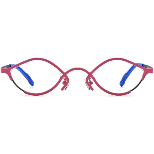 Image of FONEX Colorful Pure Titanium Glasses Frame Women Retro Round Eyeglasses