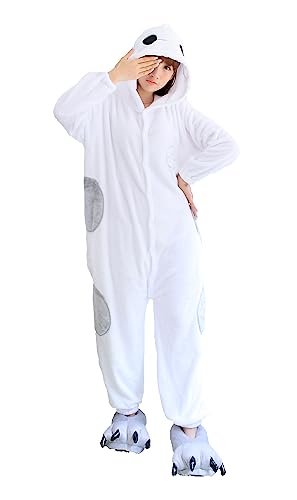 ZAKWAS Flanell Onesie Pyjama Halloween Christmas Costume Cosplay Unisex Erwachsene Einteiler Schlafanzug Baymax L