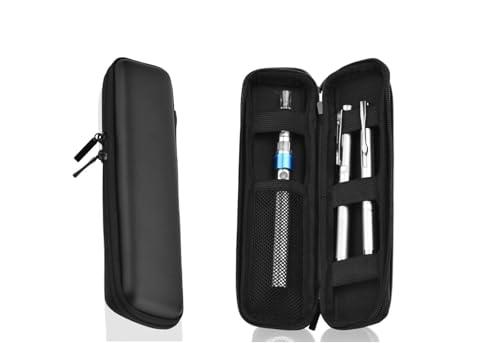 Image of Black Pencil Case EVA Hard Shell Pen Case Holder for Executive Fountain and Stylus Touch Pen pencil USB Cables and Electronic Cigarette