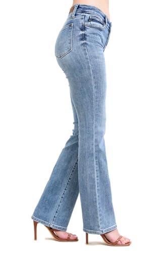 Judy Blue Women's Five Pocket Mid Rise Classic Bootcut Jeans3