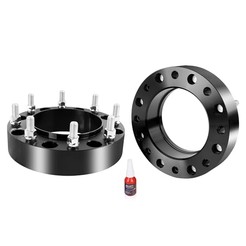 YIZBAP 2PCS 8x210 Hubcentric Wheel Spacers 2 inch 8x210mm Wheel Spacers 154.2mm Hub Bore with M14x1.5 Thread Pitch for Front Wheels 2011-2023 Silverado 3500 HD Sierra 3500 HD Dually Front Only