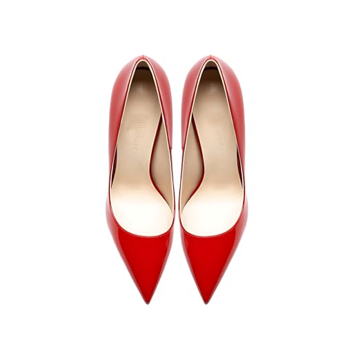 Image of Women's Pointed Toe Shallow Stiletto Heels 4.7 Inch Pumps Wedding Party Banquet Shoes