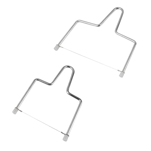 Pastlla 2 piezas de acero inoxidable cortador de queso cortador de queso con alambre, cortador de queso herramienta de cocina para bloque de queso mantequilla