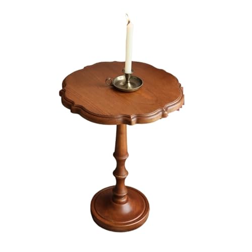 Table basse côté canapé petit coin rond bois luxe salon