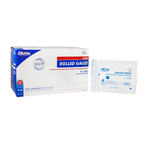 Dukal Gauze, Rolled, Sterile, 3" x 5 yd. (Pack de 96) miniatura 2