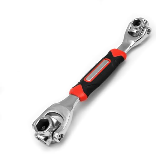 Hamind Universal Wrench 8 in 1 Socket Wrench Multi-function Wrench Tool with 360° Rotating Head, Spanner Tool for Home and Bicycle Car Repair (12-19mm) -  HS-SocW-Hex2-M01