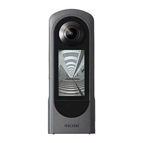 Ricoh Theta X 360-Degree Camera Bundle with Lens Cap, Cleaning Pen and 10-Inch Spider Tripod (4 Items)