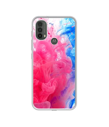 Image of Fractal Paint Design Printed Silicon Soft TPU Back Case Cover for Motorola Moto E30 4G / E40 4G