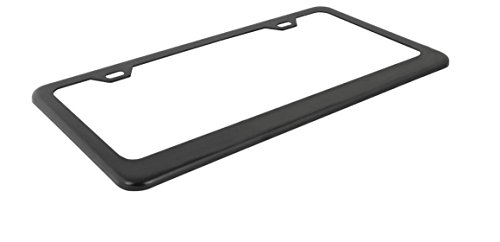 Ohuhu 917-01200-88 Matte Aluminum License Plate Frame With Black Screw Caps, 2Pcs 2 Holes Black Car Licenses Plate Covers Holders thumb #3