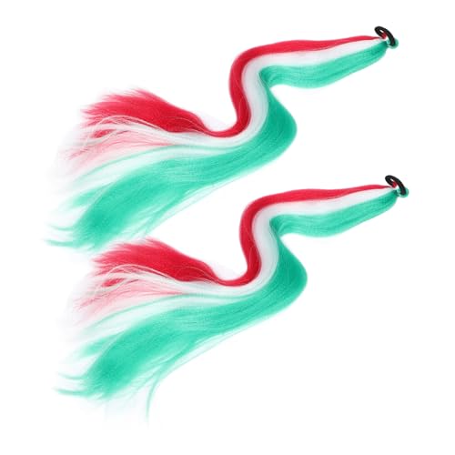 minkissy 2pcs Colorful Wig Ponytail for Boys and Girls Synth