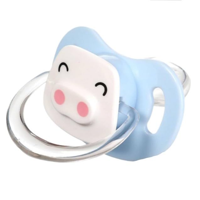 Blue Pig Kitten Pacifier Silicone