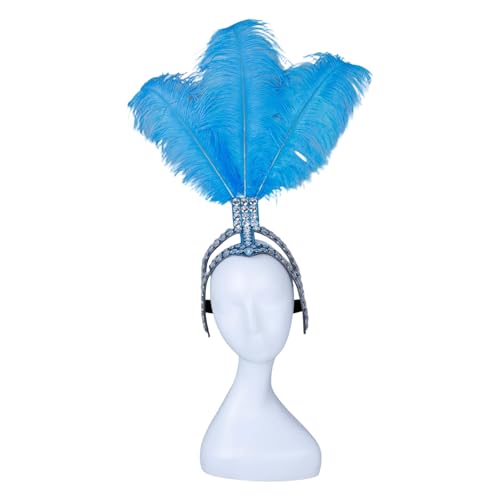 Serre-tête à plumes années 20 strass pour accessoire de fête Halloween et cosplay