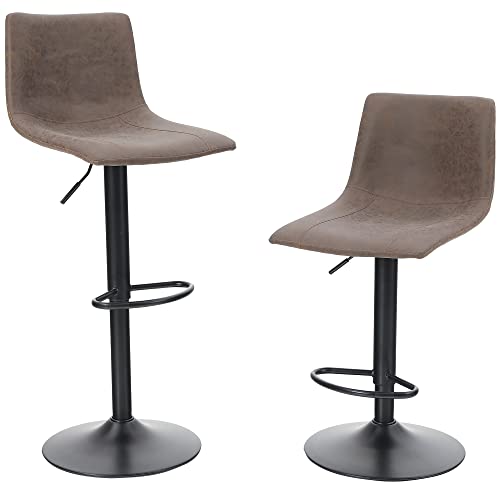 Best Villa 2er-Set Barhocker, Drehbarer Höhenverstellbarer Barstuhl,...