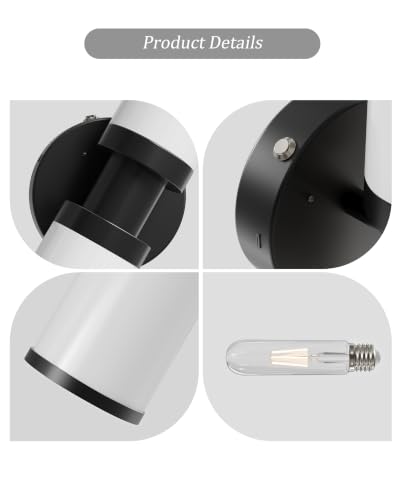 Image of Rayogale Black Rechargeable Battery Operated Wall Sconces with Remote | White Glass Wireless Wall Lights Set of 2 with Timer Function Dimmable for Living Room Bedroom Emergency 3000K, 20.5 Inch