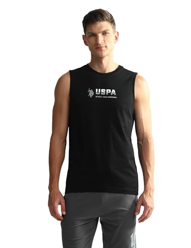 Image of U.S. Polo ASSN. Mens OEV06 Brand Print Comfort Fit Gym Vest