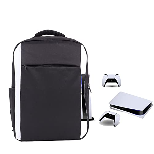 Mochila de Almacenamiento Portátil Consola de Juegos Bolsa de Viaje Multifunción Mochila de Almacenamiento Estuche de Transporte a Prueba de Golpes Mochila de Viaje para PS5, Controlador de Juegos