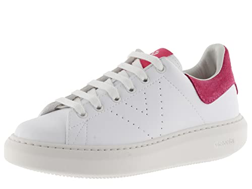 victoria Basket Milán Efecto Piel & Trasera Serraje & Logotipo Troquelado 1263101 para Mujer Fucsia 40
