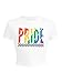 Lesbian Pride Shirt Women Girl Kisser Crop Top Lesbian Romance LGBT Shirts LGBTQ Equality Shirts Rainbow Graphic Tee