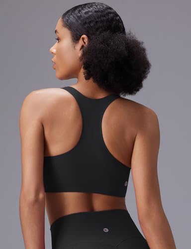 Image of baleaf Sweatleaf Adjustable Sports Bras for Women, Padded Racerback Yoga Bra, High Impact Molded Cup Workout Bra