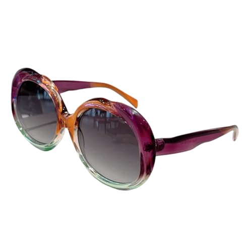 Lunettes de soleil rondes dégradées multicolores pour un style tendance