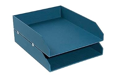 Exacompta Lot de 2 Corbeilles à courrier Office By Me bleu canard