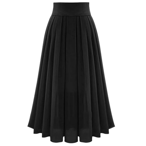 Jupes en mousseline de soie noire taille 36 style bohème pour femmes