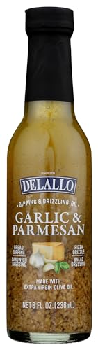 Delallo Aceite para dip ajo y parmesano x 8 fl oz pack 6