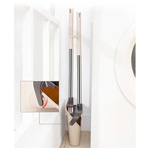 LVUNZJCA Besen und Kehrschaufel Set Klappbarer Schabbesen Kehrschaufel-Kombi-Set Reinigungsbesen-Kombination für Kehren – Bild 3