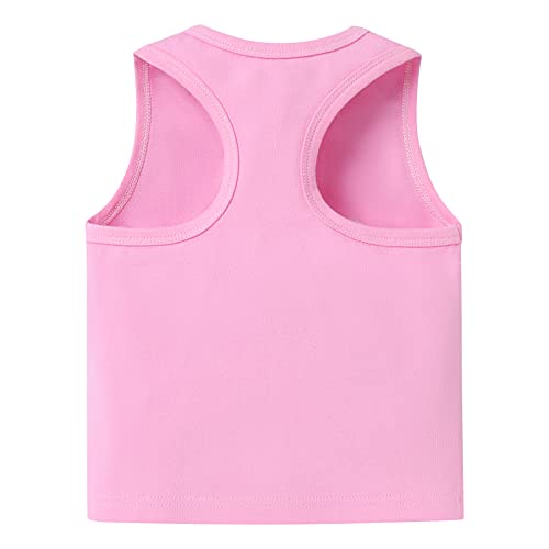 4Th 5Th Birthday Outfit Baby Girls T-Shirt Top Vest Mini Tutu Skirt Crown Headband Four Five Years Old Cake Smash Photo Shoot Princess Kids Fourth Fifth Birthday Outfit Boho Clothes Pink+White 4-5T #TOP2