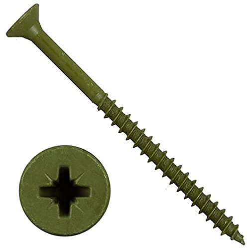 TERF® Decking Screws 4.0 X 70mm Pozi Drive Flat Countersunk Head Green Finish Anti Corrosion Decking Screws 4.0 X 70mm For Decking Fence Floorboard Hard And Softwood - Image 3