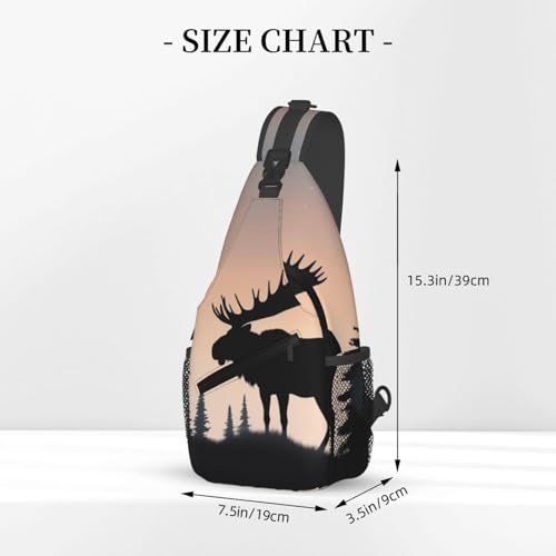 Mochila cruzada de pecho para senderismo unisex miniatura 3