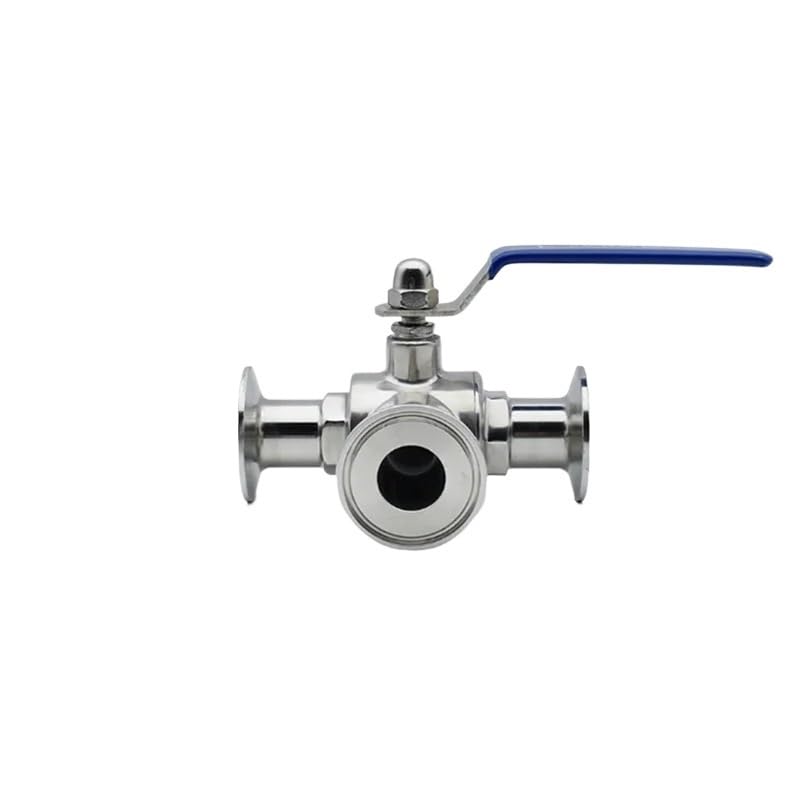 Trójdrożny zawór przełączający ze stali nierdzewnej 304 Złącze zaciskowe 3/4 "-2" Przemysłowa złączka rurowa(T-port,25mm Ferrule 50.5)